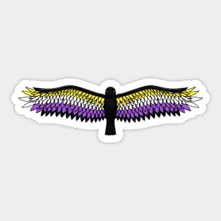 Fly With Pride, Raven Series - Nonbinary Sticker